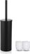 Unyqoos Porte-brosse WC en acier inoxydable, noir