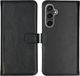 Selencia Echt Lederen Bookcase voor Samsung Galaxy S23 FE - Zwart - Met Pasjeshouder
