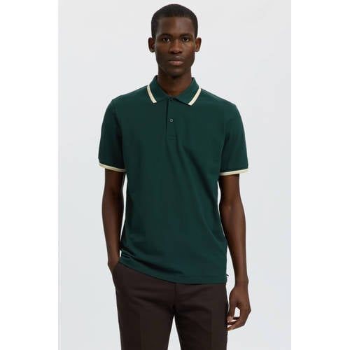 Selected slim polo donkergroen