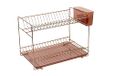 Sauvic Klein RVS afdruiprek met koperkleurig oppervlak 38,5x25x28 cm