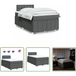 Matelas à ressorts ensachés - Sommier à lattes de lit avec matelas gris foncé 120x190cm tissu