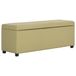 vidaXL Bankje met opbergvak 116 cm polyester groen