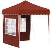 vidaXL Pop-up Feesttent 195 x 195 x 245 cm Terracotta Oxford Stof