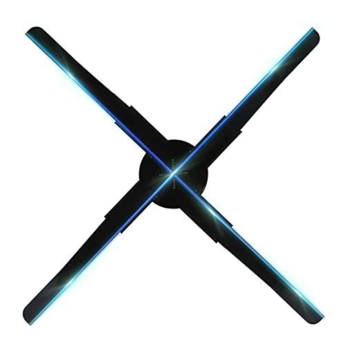 Z-LIANG 3D-hologramventilator 3D-ventilator Hologram Projector Wall-Mounted WiFi LED-teken Holografische lampspeler Remote Reclame Display Ondersteuning Afbeeldingen en video Kerst holografische projector