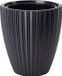 Form Plastic Plantenpot/bloempot Mika - kunststof - antraciet - D40 x H42 cm - met binnenpot - rond