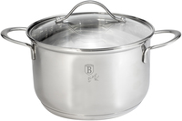 RVS Kookpan Ø18 cm met glazen deksel - 2,6L - 18x11cm - Inductie