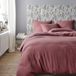ITC Essix - Tendresse - Effen dekbedovertrek in gewassen katoenen crêpe 260 x 240 cm Canyon roze