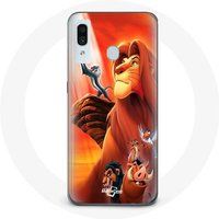 Maniacase Hoesje voor Samsung Galaxy A30 De Leeuwenkoning Simba en Mufasa