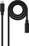 NANOCABLE 10.01.4502 USB-kabel USB 3.2 Gen 2x2 2 m USB C Zwart