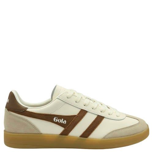 Gola Viper leren sneakers - ecru/donkerbruin