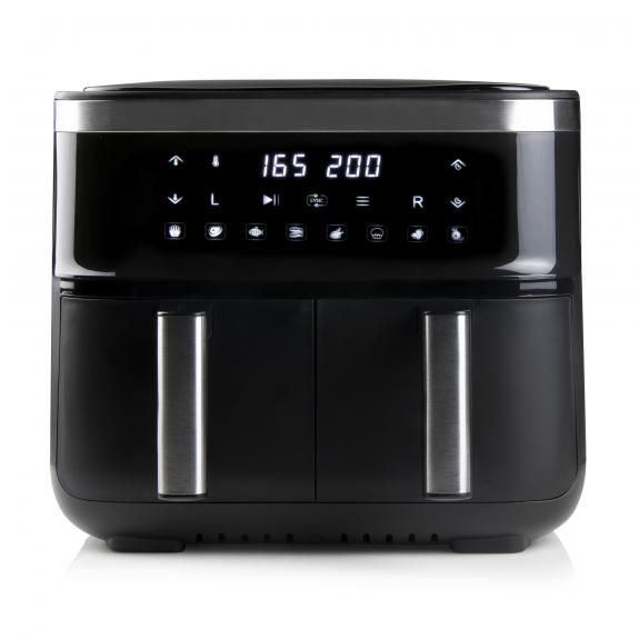 Domo DO537FR Air Fryer - 4L Double Hot Air Fryer - Black