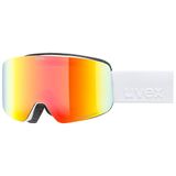 uvex pwdr FM - Skibril voor kinderen - filtercategorie 2 - condensvrij - white matt dl/rainbow-clear - one size