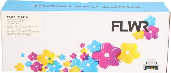 FLWR TN-421 Cyaan Toner Cartridge - Compatible with Brother Printers