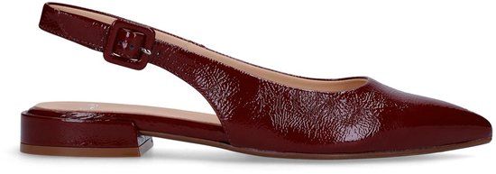 Manfield Dames Bordeaux Rode Lakleren Slingbacks Maat 40