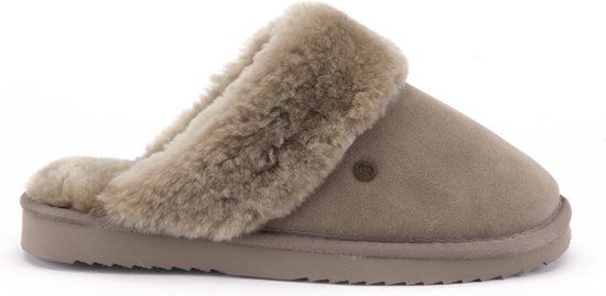 Warmbat Flurry Suèd pantoffels dames groen grijs