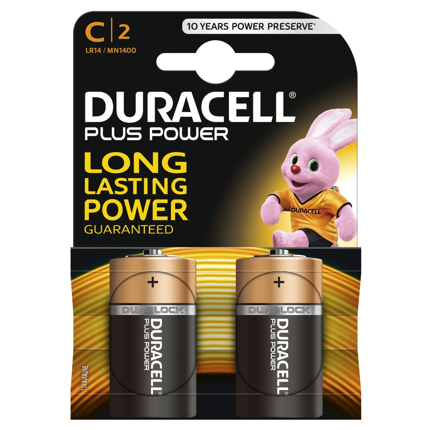 Duracell Batterijen Plus Power, Alkaline, 2 x C
