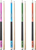 VEVOR Billard queues, Set de 4, Érable canadien, 1473,2 mm, Rose + bleu + vert + orange