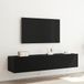 Maison Exclusive - Meuble TV, 2 pièces, Noir, aspect chêne, panneau de particules