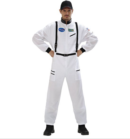 Widmann Science Fiction & Space Kostuum Stoere Astronaut Wit Man XL Carnaval kostuum Verkleedkleding