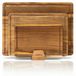 Deleca Set de 3 planches à découper Sevilla avec support - Planche à découper (40x30 | 33x24 | 26x18 cm) - Bois d'acacia FSC