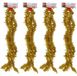Merkloos / Sans marque Edco Eindhoven Bv Christmas Gifts Kerstslinger - 4x - goud - sterretjes - 270 cm - folie/lametta - kerstboomversiering