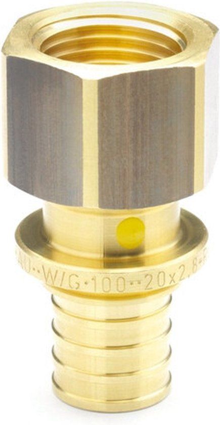 REHAU RAUTITAN Schuifhulsfitting met 2 aansl. Messing 20 mm