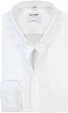 OLYMP Level 5 body fit overhemd - blanc avec col button-down - Facile à repasser - Tour de cou : 40 (taille UE : M)