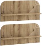 vidaXL Wandplank Artisanaal eiken 80.5 x 13.5 x 37.5 cm