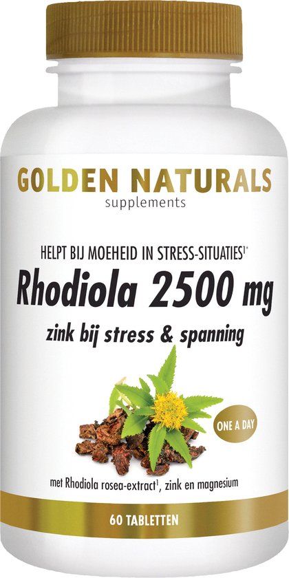 Golden Naturals Rhodiola 2500 mg Tabletten - 8718164647697