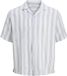 JACK&JONES - JJELIAM RESORT SHIRT SS SN - Heren - Overhemden - XL - Katoen - Korte mouw - Gestreept - Blauw
