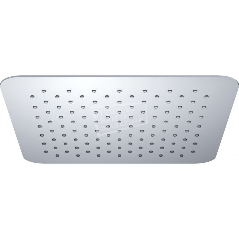 Praya Ufo Luxe hoofddouche vierkant 30cm Ultra plat chroom