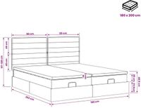 vidaXL Ottomaanse Bed met Matras en LED Donkerbruin 180 x 200 cm Stof