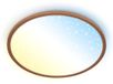 B.K.Licht BRILONER Slim LED Plafonniere - Dimbaar - Afstandsbediening - CCT Kleurtemperatuur - Sterrenhemel - Ø37.5cm - Koffie