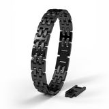 SERASAR Premium roestvrijstalen armband voor heren [Intense] | 316L chirurgisch staal | Waterdicht | Veilige sluiting | Zwart, 17 cm | Inclusief sieradendoosje