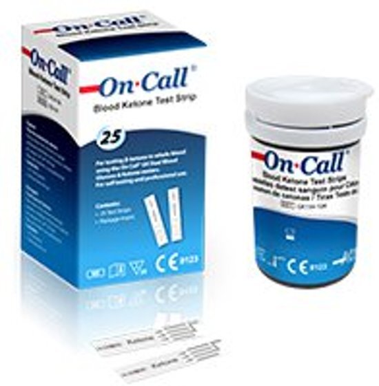 On Call GK Dual Blood Kete Test Strips x 25