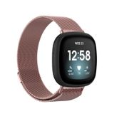 Wigento Fitbit Metalen horlogeband, vervanging, roze