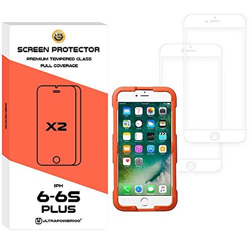 ultrapower100 Shatterproof Screen Protector for 6 Plus / 6S Plus - 2 Pack - White