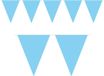 Merkloos / Sans marque Folat Bv Mini vlaggenlijn / slinger - baby blauw - 350 cm - kunststof - geboorte / babyshower