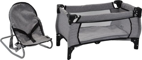 Bandits & Angels Poppenbedje en Wippertje Grey Angel - Grijs - Kunststof - 2021