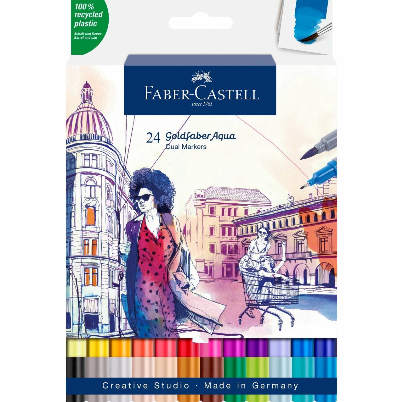 Faber-Castell Goldfaber Aqua Dual Marker - Set van 24
