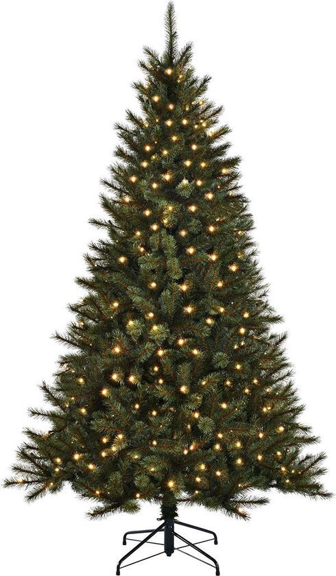 Blackbox smalle kerstboom led toronto fir maat in cm: 230 x 140 groen 300 lampjes met warmwit