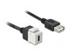 Delock USB-C Keystone module - USB-A (v) | USB2.0 | wit | 0,25 meter