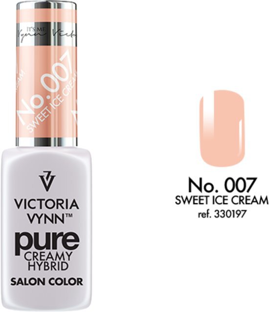 VICTORIA VYNNâ„¢ Gel Nagellak - Gel Polish - Pure Creamy Hybrid - 8 ml - Sweet Ice Cream - 007 - Nude Pink