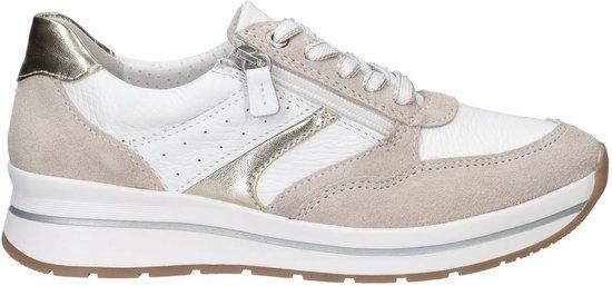 Nelson Flex dames sneaker - Beige wit - Maat 38