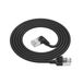 ACT Zwarte 0,25 meter U/FTP CAT6A LSZH Slimline patchkabel met RJ45 connectoren recht naar 90° haaks rechts