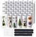 StarTech Latios Sublimatie Bekers - Rechte Lege Tumblers 50 Stuks 20 oz (590 ml) - Dubbelwandig RVS - Met Deksel & Rietje - Voor Hittepers - Inclusief Reinigingsborstel - Krimpfolie & Cadeaudoos