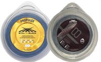 Still Krzysztof Baras 2x Tennis Bespanning Still In Black - 200m - 1.25mm Blauw & 1.30mm Zilver
