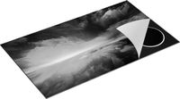 Chefcare Inductie Beschermer Abstracte Kunst - Dromenland - Zwart Wit - 91,2x52 cm