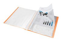 Liderpapel Ovenmappen 40 hoezen PP DIN A4 neon oranje ondoorzichtig
