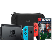 Nintendo Switch Rood/Blauw + EA Sports FC 26 + BlueBuilt Beschermhoes